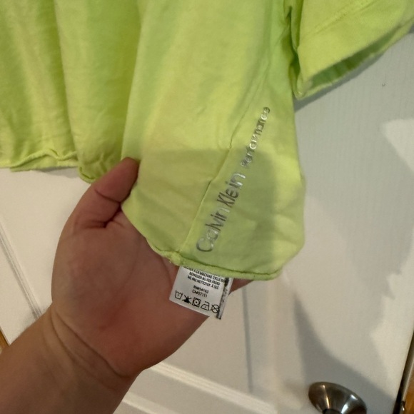 Calvin Klein Bright Green Crop Top - Picture 2 of 4
